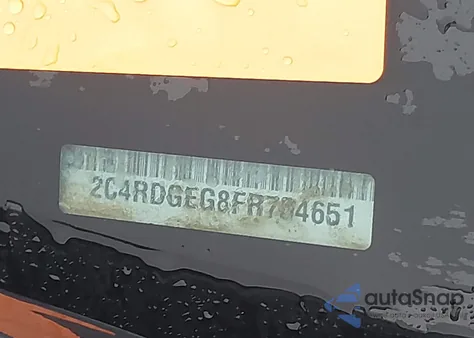 2015 Dodge Grand Caravan R/T из США, поврежденный, VIN 2C4RDGEG8FR704651